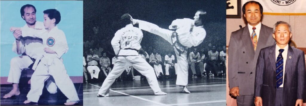 Gran Maestro Park Joong Soo y a la derecha el General Choi